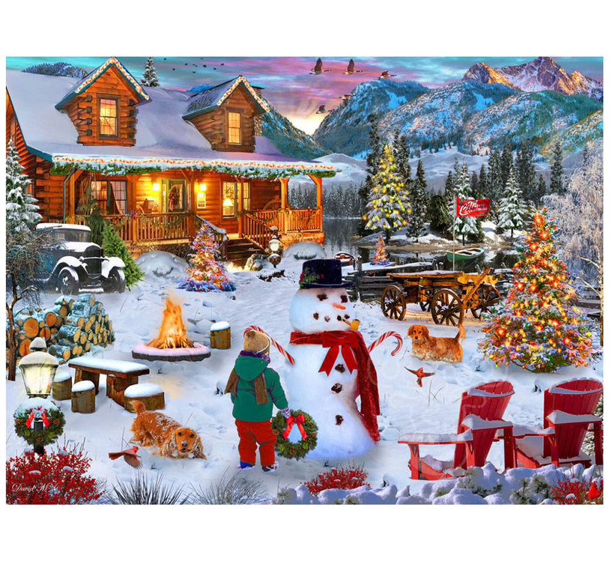 Vermont Christmas Co. Christmas Cabin Puzzle 550pcs