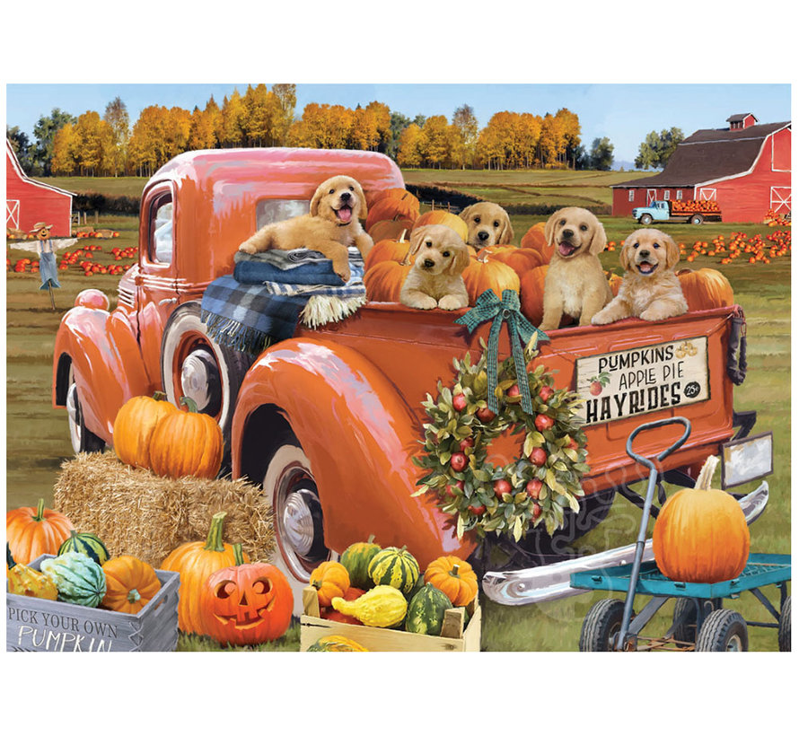 Vermont Christmas Co. Autumn Puppies Puzzle 1000pcs