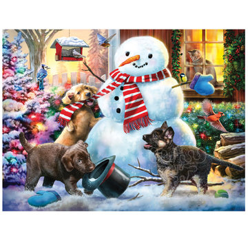 Vermont Christmas Company Vermont Christmas Co. Snowman & Puppies Puzzle 550pcs