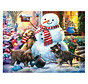 Vermont Christmas Co. Snowman & Puppies Puzzle 550pcs