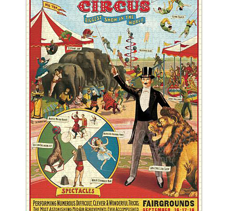 Cavallini Vintage: Circus Puzzle 1000pcs