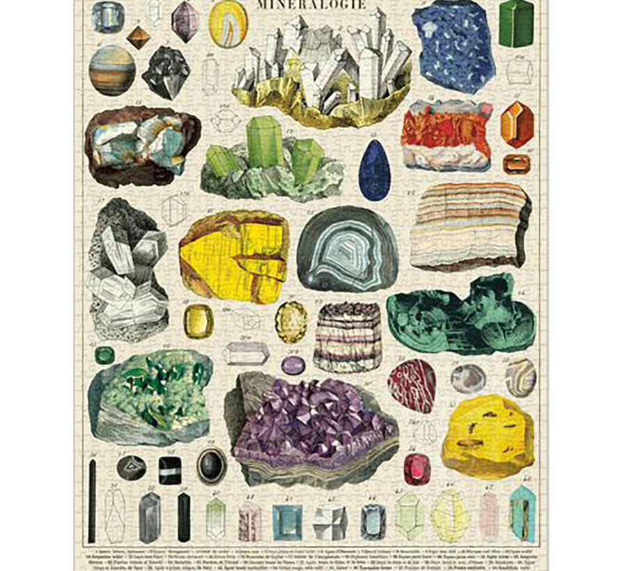 Cavallini Vintage: Mineralogy Puzzle 1000pcs
