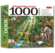 Tuttle FINAL SALE Tuttle Asian Rainforest Wildlife Puzzle 1000pcs