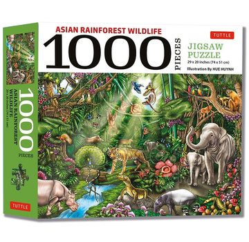 Tuttle FINAL SALE Tuttle Asian Rainforest Wildlife Puzzle 1000pcs