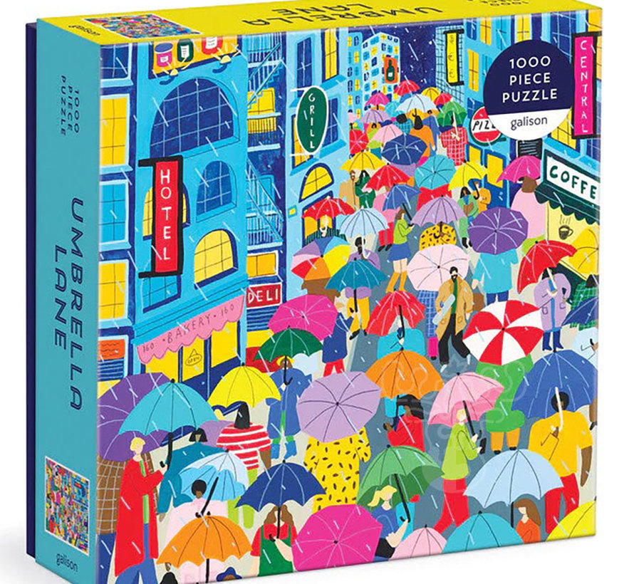 Galison Umbrella Lane Puzzle 1000pcs