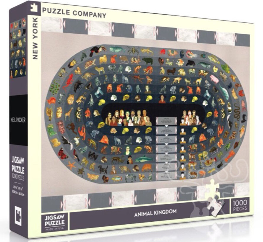 New York Puzzle Co. Neil Packer: Animal Kingdom Puzzle 1000pcs