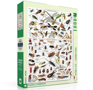 New York Puzzle Company FINAL SALE New York Puzzle Co. Vintage Collection: Insects ~ Insectes Puzzle 1000pcs