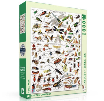 New York Puzzle Company New York Puzzle Co. Vintage Collection: Insects ~ Insectes Puzzle 1000pcs