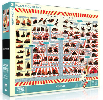 New York Puzzle Company FINAL SALE New York Puzzle Co. Neil Packer: Vehicles Puzzle 1000pcs