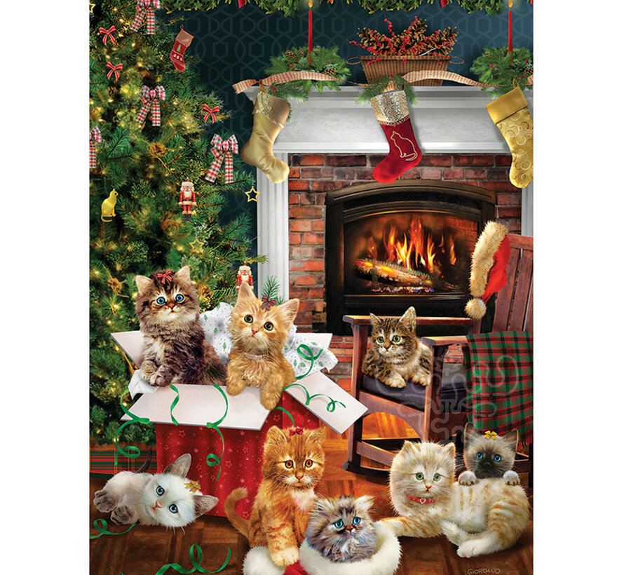 Cobble Hill Christmas Kittens Puzzle 1000pcs
