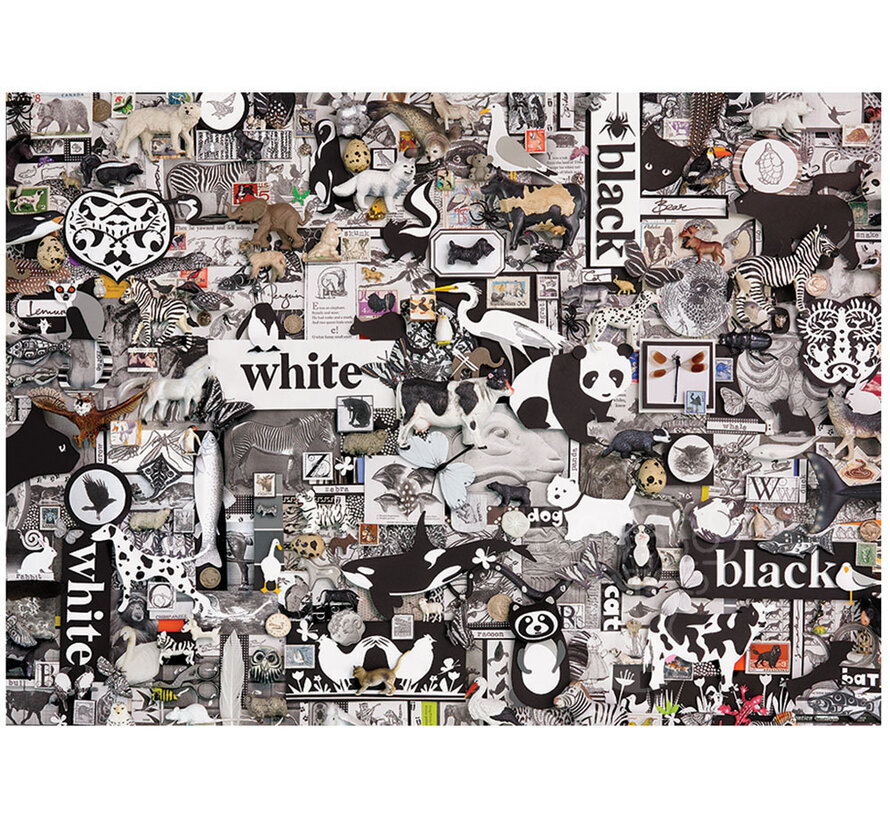 Cobble Hill Black and White Animals Puzzle 1000pcs