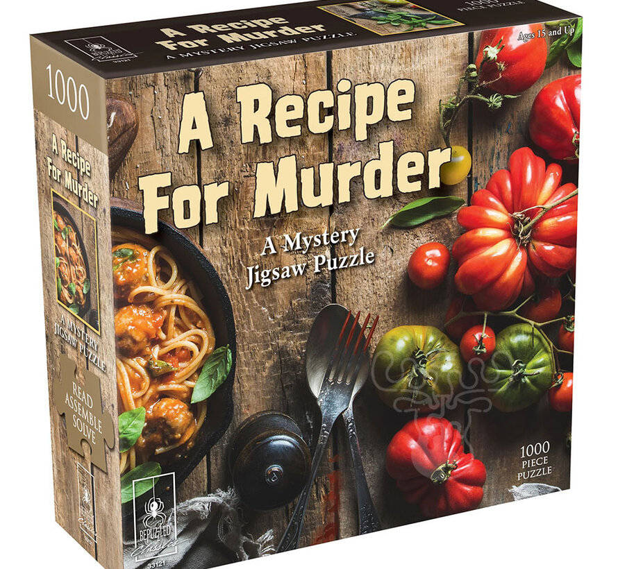 BePuzzled Classics A Recipe for Murder Mystery Puzzle 1000pcs