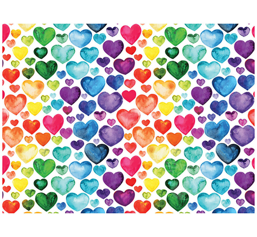 Willow Creek Rainbow Hearts Puzzle 500pcs
