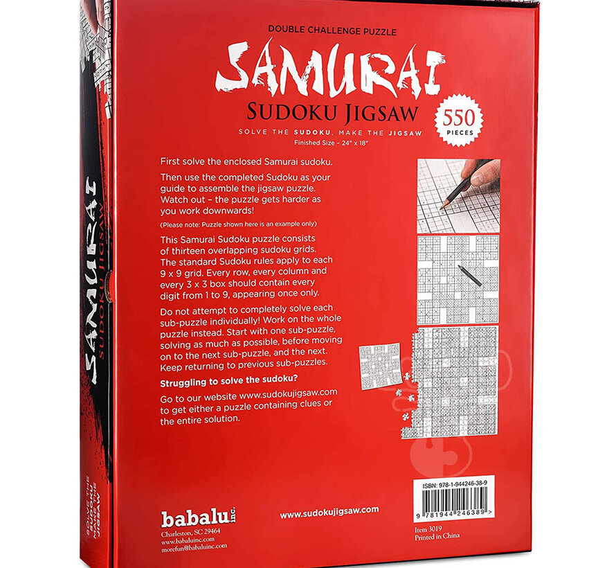 Babalu Samurai Sudoku Jigsaw Puzzle 550pcs