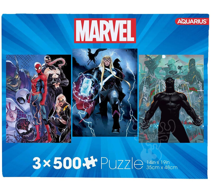 Aquarius Marvel Comics Puzzle 3 x 500pcs
