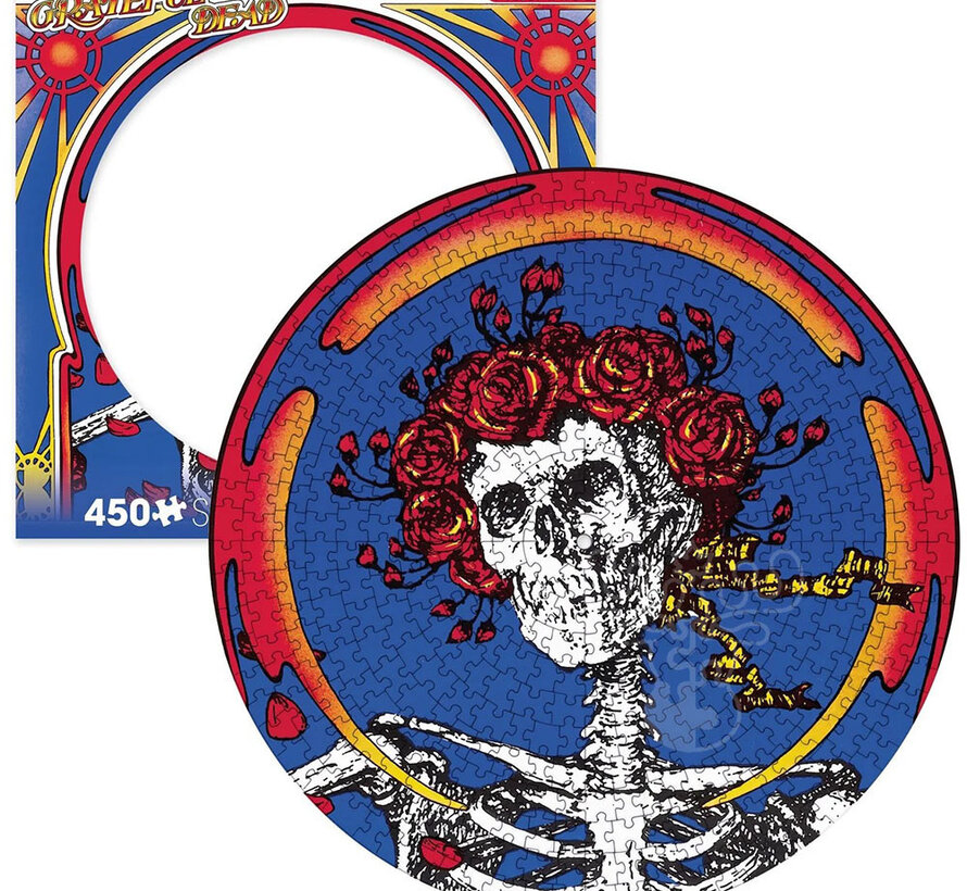Aquarius Grateful Dead Skull & Roses Round Picture Disc Puzzle 450pcs
