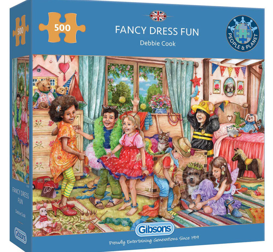 FINAL SALE Gibsons Fancy Dress Fun Puzzle 500pcs RETIRED
