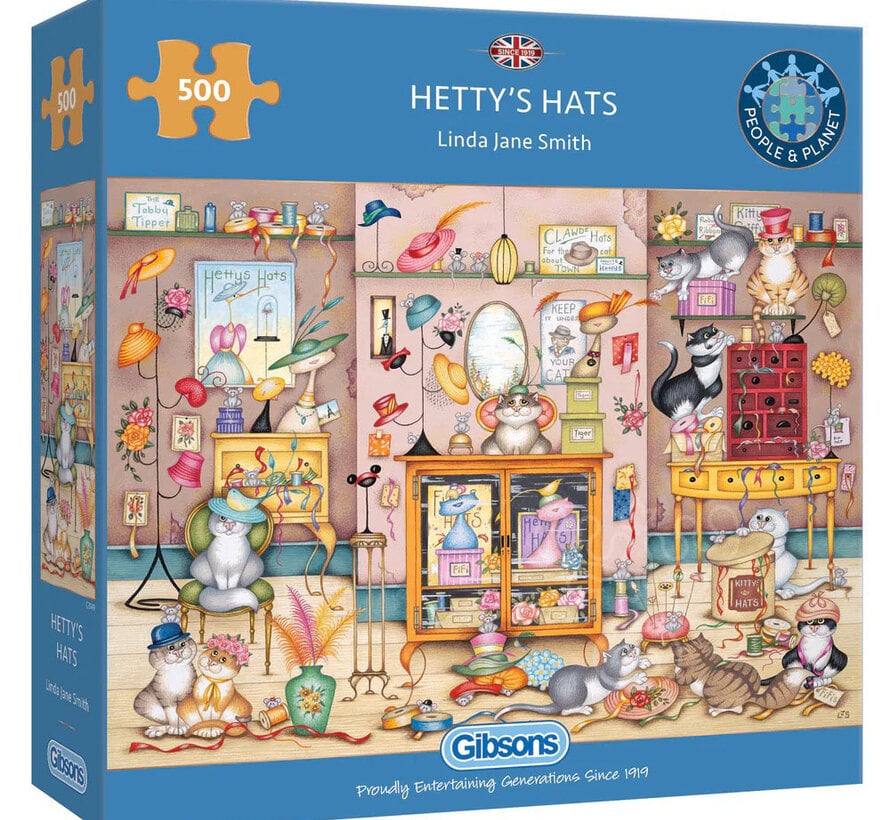 Gibsons Hetty's Hats Puzzle 500pcs