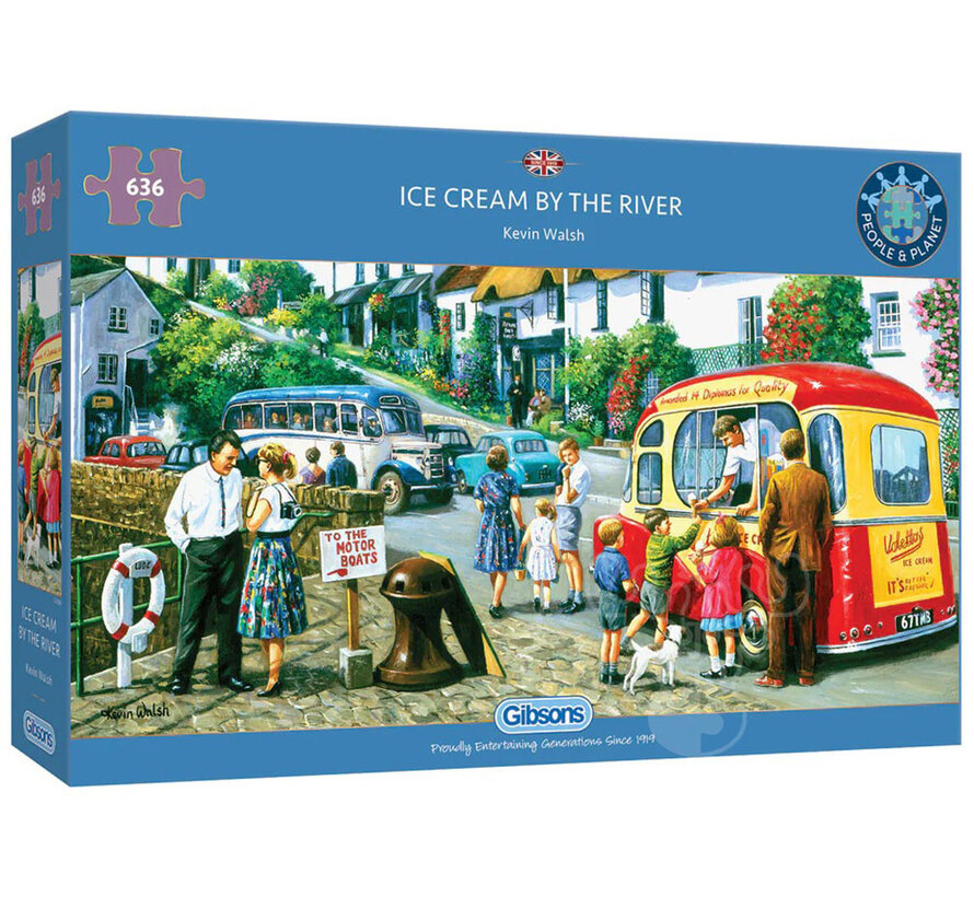 Gibsons Ice Cream by the River Puzzle 636pcs