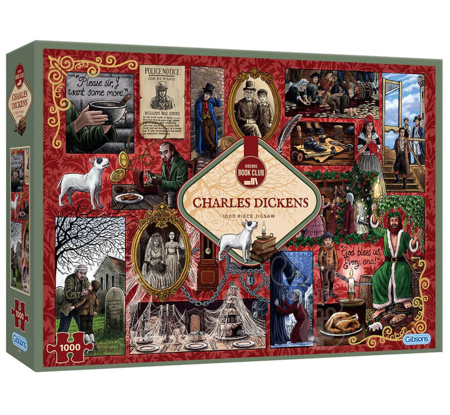 Gibsons Book Club: Charles Dickens Puzzle 1000pcs