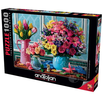 Anatolian Anatolian Flowers in Vases Puzzle 1000pcs