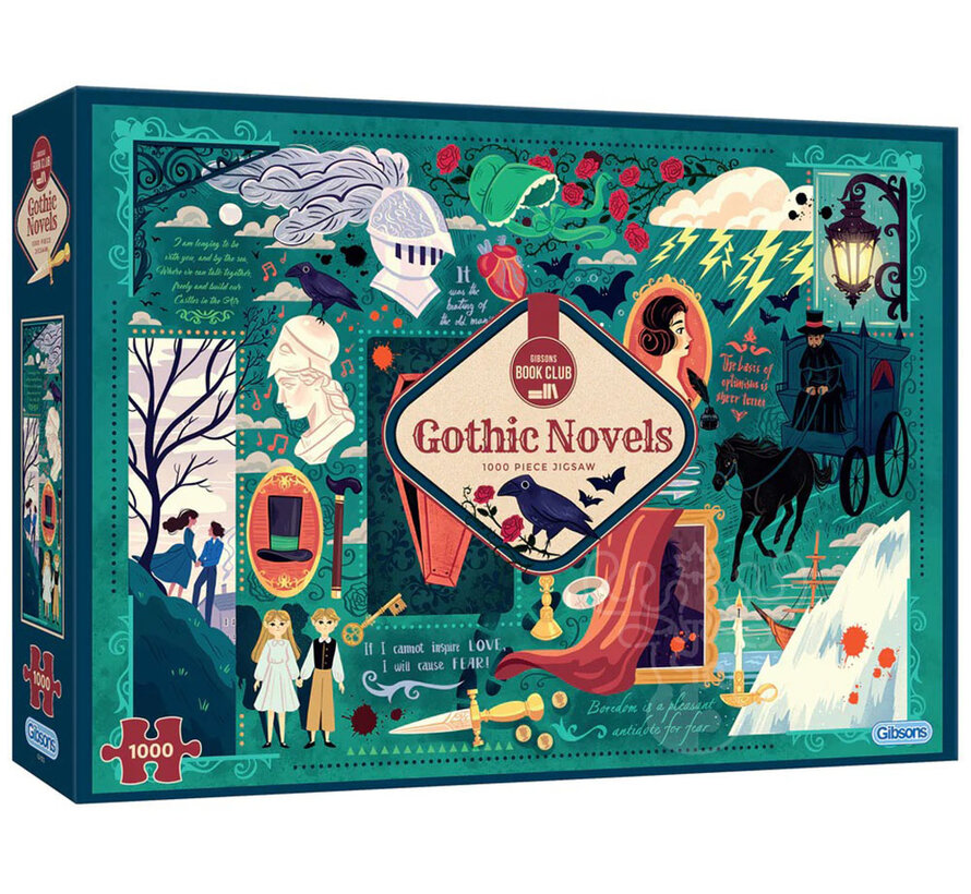 Gibsons Book Club: Gothic Novels Puzzle 1000pcs