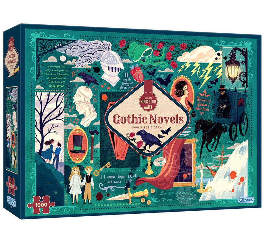 Gibsons Book Club: Gothics Puzzle 1000pcs