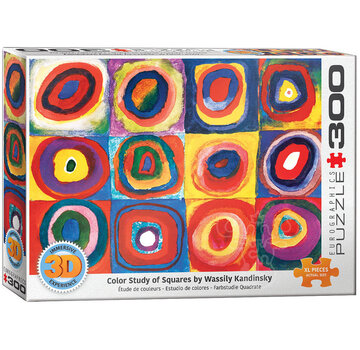 Eurographics FINAL SALE Eurographics Kandinsky: Color Study of Squares 3D Lenticular Puzzle 300pcs XL