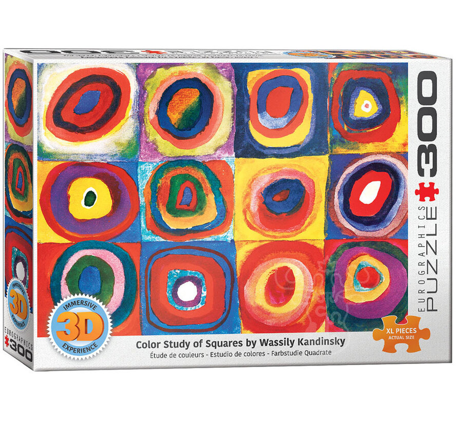 Eurographics Kandinsky: Color Study of Squares 3D Lenticular Puzzle 300pcs XL