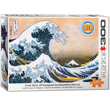 Eurographics Eurographics Hokusai: Great Wave off Kanagawa 3D Lenticular Puzzle 300pcs XL