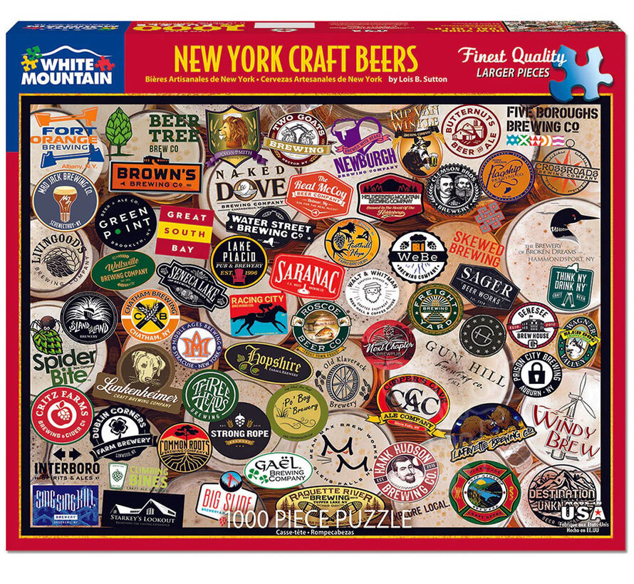 White Mountain New York Craft Beer Puzzle 1000pcs