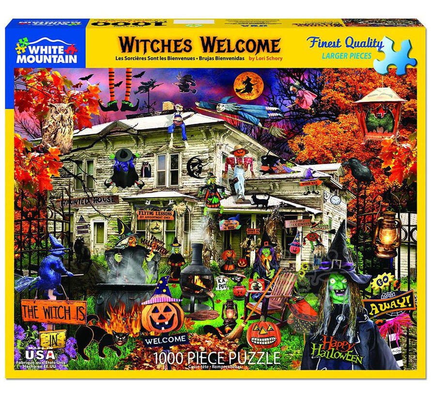 White Mountain Witches Welcome Puzzle 1000pcs