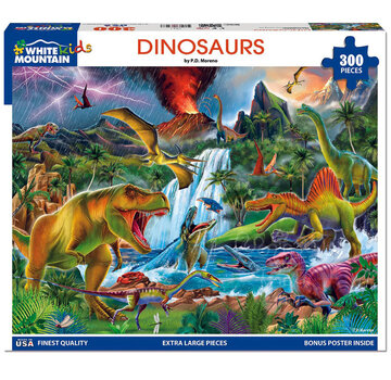 White Mountain White Mountain Dinosaurs Puzzle 300pcs