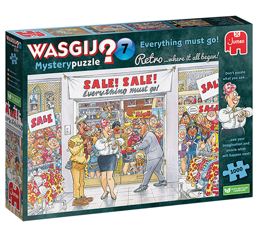 Jumbo Wasgij Mystery Retro 7 Everything Must Go! Puzzle 1000pcs