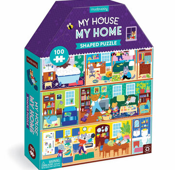 Mudpuppy Mudpuppy My House, My Home Shaped Puzzle 100pcs