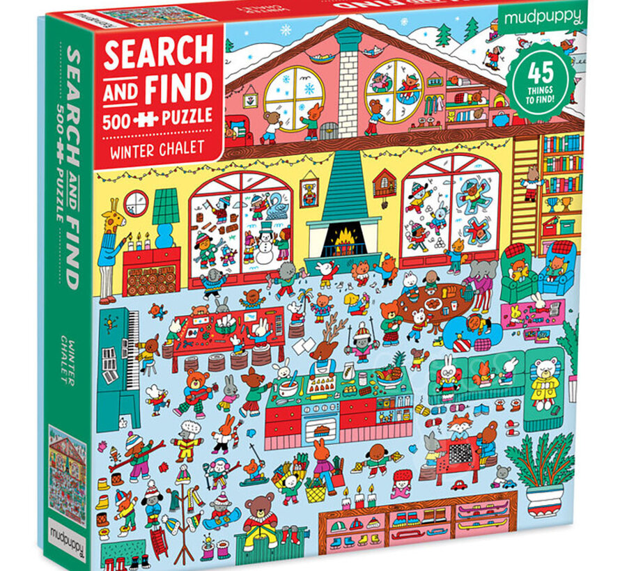 Mudpuppy Search and Find  Winter Chalet Search & Find Puzzle 500pcs