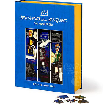 Galison FINAL SALE Galison Basquiat Horn Players, 1983 Puzzle 500pcs in a Book Box-CL