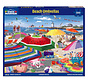 White Mountain Beach Umbrellas Puzzle 500pcs