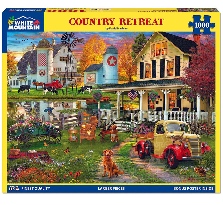 White Mountain Country Retreat Puzzle 1000pcs