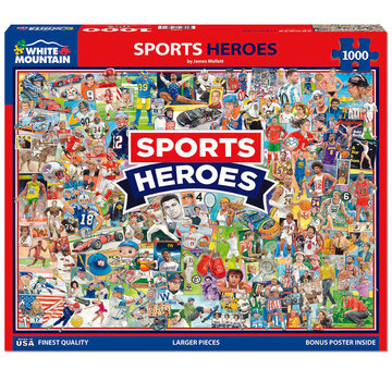 White Mountain White Mountain Sports Heroes Puzzle 1000pcs