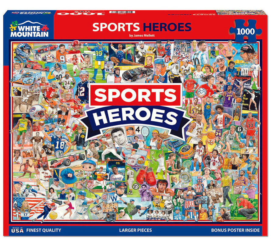 White Mountain Sports Heroes Puzzle 1000pcs