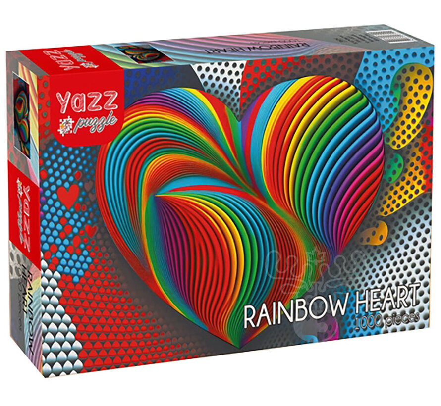 FINAL SALE Yazz Puzzle Rainbow Heart Puzzle 1000pcs