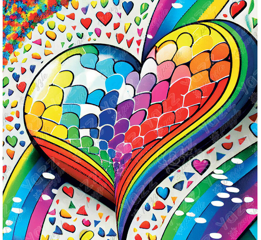 Yazz Puzzle Mosaic Heart Puzzle 1023pcs