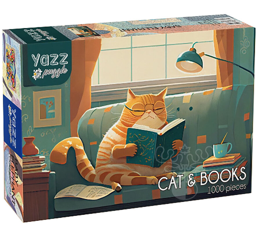 Yazz Puzzle Cat & Books Puzzle 1000pcs