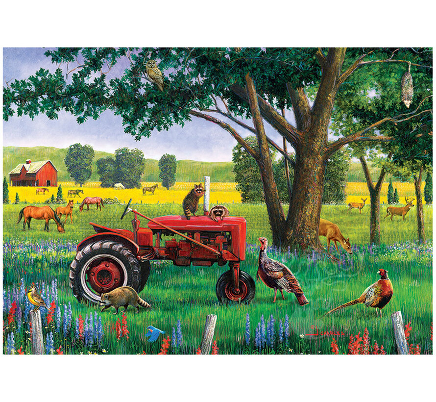 Cobble Hill Red Tractor Tray Puzzle 35pcs
