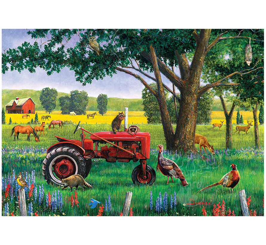 Cobble Hill Red Tractor Tray Puzzle 35pcs