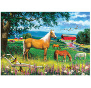 Cobble Hill Puzzles Cobble Hill Horses in the Field Tray Puzzle 35pcs
