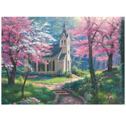 Cobble Hill Puzzles Cobble Hill Cherry Blossom Chapel Tray Puzzle 35pcs