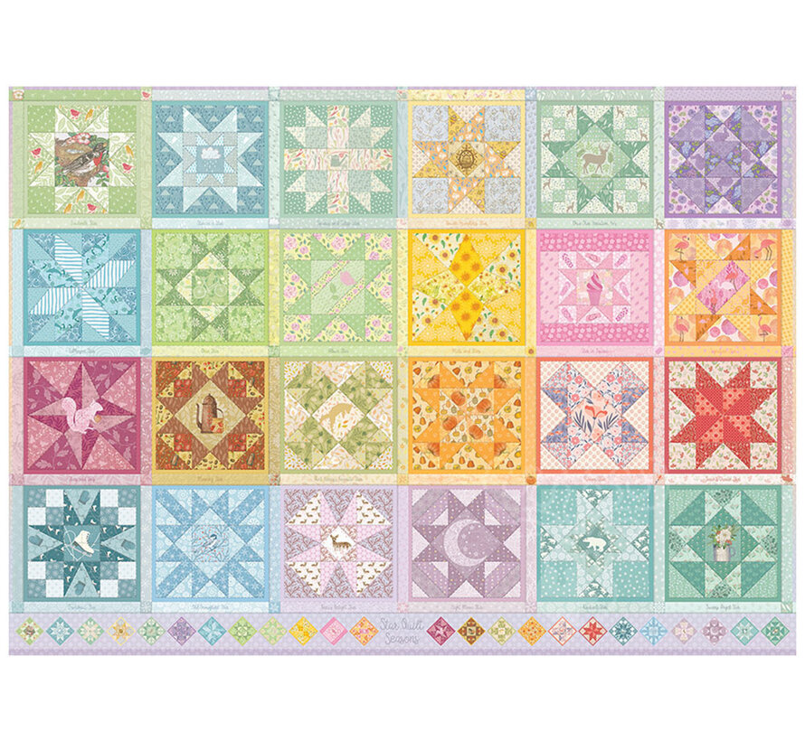 Cobble Hill Star Quilt Seasons Puzzle 1000pcs