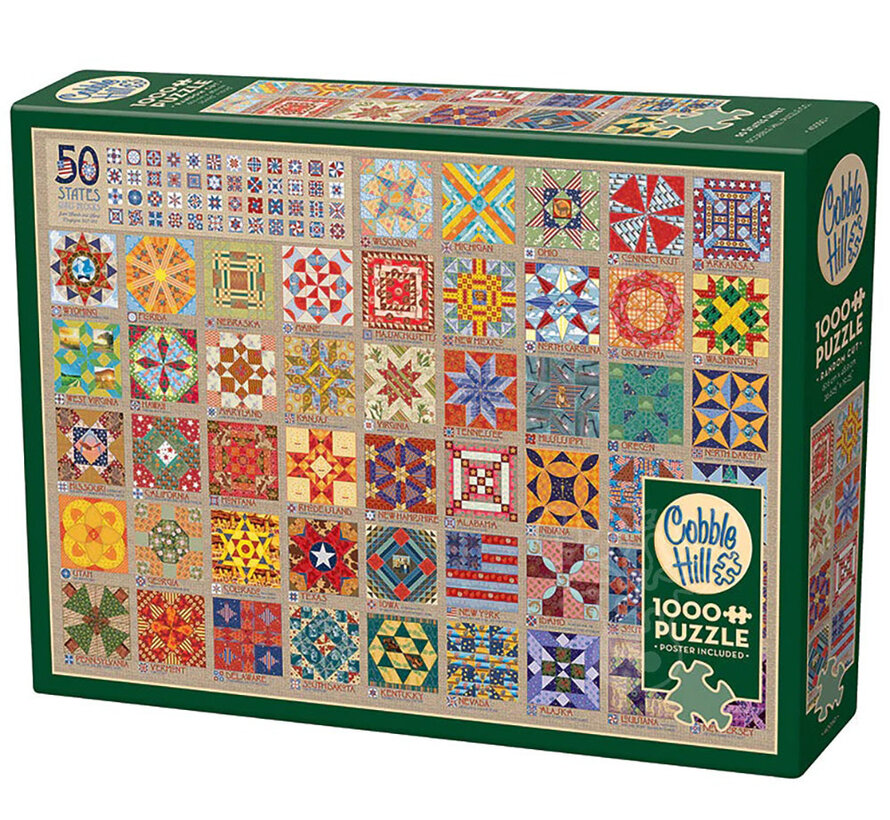 Cobble Hill 50 States Quilt Blocks Puzzle 1000pcs